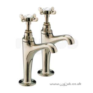 Bristan Accessories -  1901 High Neck Pillar Taps Pair Cp