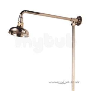 Bristan Accessories -  1901 Fixed Riser Rail With 4 Inch Rose Cp