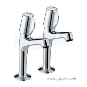 Bristan Brassware -  Options High Neck Pillar Taps C.disc Cp