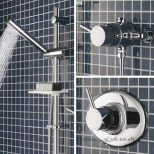 Bristan Showering -  Prism Single Cntrl Therm Shower Adj Riser Cp
