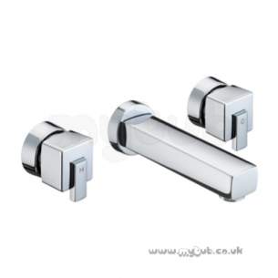 Bristan Brassware -  Qube 3th Wall Mounted Bath Filler Cp