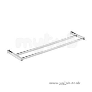 Bristan Accessories -  Bristan Qube Double Towel Rail Cp