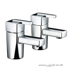 Bristan Brassware -  Bristan Qube Basin Taps Pair Chrome Plated Qu 1/2 C