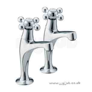 Bristan Brassware -  Regency High Neck Pillar Taps Cp