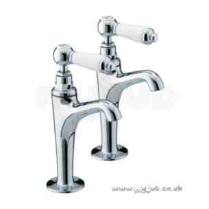 Bristan Brassware -  Renaissance High Neck Pillar Taps Cp