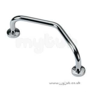 Bristan Accessories -  Solo 14 Inch Cranked Grab Bar Cp