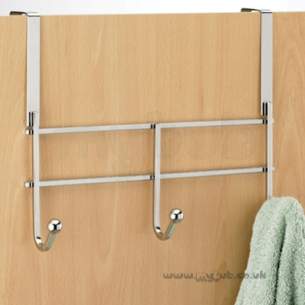 Bristan Accessories -  Solo 3 Hook Over Door Hanger Chrome Plated So Hang1 C