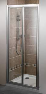 Bristan Showering -  Jute Jub 900mm Bi-fold Door White
