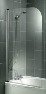 Bristan Showering -  Jute Jubsi 800mm 1 Panel Bathscreen Whit