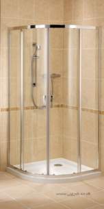 Bristan Showering -  Jute Juq45 900mm 4 Part Sliding Quad Whi