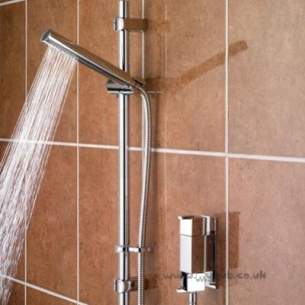 Bristan Showering -  Qube Quvshxarc Vert Therm Val Adj Ris Cp