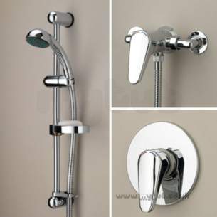 Bristan Showering -  Jute Surface Mounted/recessed Shower With