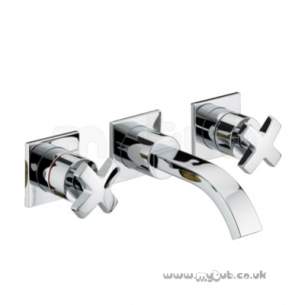 Bristan Brassware -  Moloko 3 Hole Wall Mountd Bath Filler Cp