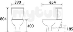 Bristan Brassware -  Chill/qube Close Coupled Pan White Cl/qu Cc Pan W