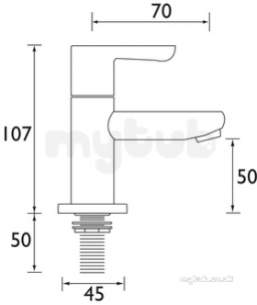 Bristan Brassware -  Nero Basin Taps Eco6 Nr 1/2 E6 C - Chrome