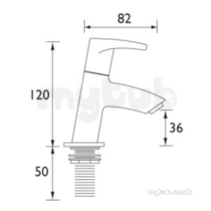Bristan Brassware -  Orta Basin Taps Eco4 Or 1/2 E4 C - Chrome