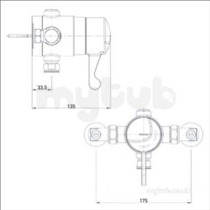 Gummers Commercial Showers -  Gummers Opac Ts15063 Exp Iso Lever Cp