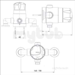 Gummers Commercial Showers -  Gummers Opac Ts1503 Exposed Handle Cp