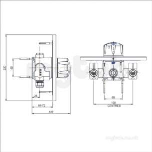 Gummers Commercial Showers -  Gummers Opac Ts1503 Concealed Handle Cp