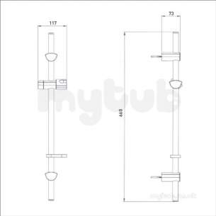 Bristan and Evo Showers Kits -  Evo Riser Rail Adj Fixing Brackets Chr