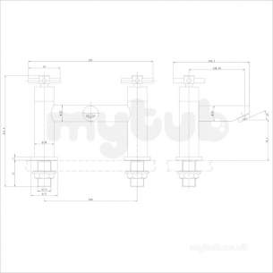 Bristan Brassware -  Bristan Decade Deck Bath Filler Cp