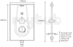 Bristan Electrics and Thermosafe -  Bristan Joy Thermosafe 95kw White