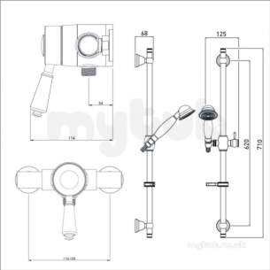 Bristan and Evo Showers Kits -  Bristan Colonial Seq Ev Mixer And Kit
