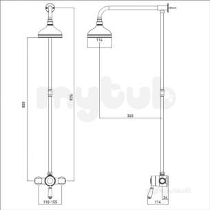 Bristan and Evo Showers Kits -  Bristan Colonial Seq Erd Mixer And Kit