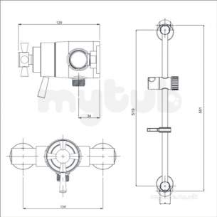 Gummers Commercial Showers -  Rio Dual Control Exposed Shower Kit