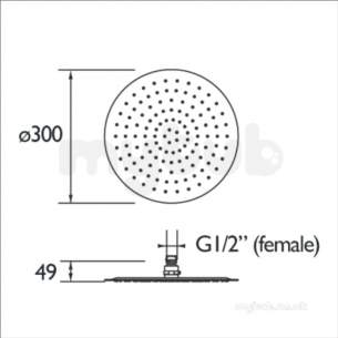 Bristan and Evo Showers Kits -  Bristan Slimline 300mm Round Fh Slrd03 C