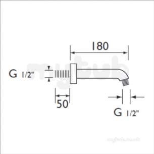 Bristan and Evo Showers Kits -  Bristan Small Shower Arm Arm Ctrd01 C