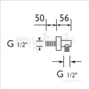 Bristan and Evo Showers Kits -  Bristan Round Wall Outlet Arm Word01 C
