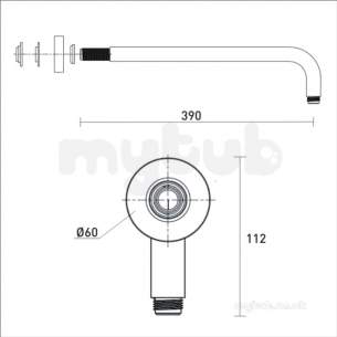 Bristan and Evo Showers Kits -  Bristan Large Shower Arm Arm Ctrd02 C