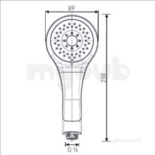 Bristan and Evo Showers Kits -  Bristan Evo Multi Function Handset Chr