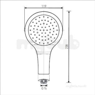 Bristan and Evo Showers Kits -  Bristan Evo 1 Function Large Handset Chr