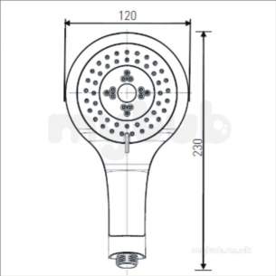 Bristan and Evo Showers Kits -  Bristan Evo Multi F Large Handset Chr