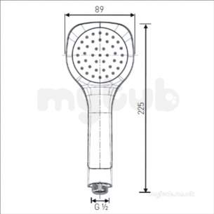 Bristan and Evo Showers Kits -  Bristan Evo 1 Function Handset Hand05 C