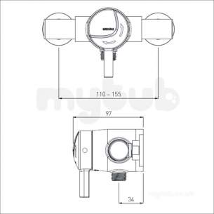 Gummers Commercial Showers -  Gummers Opac Thermo Expsd Mini Shwr Val Plus