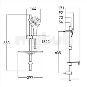 Gummers Commercial Showers -  Single Function Shower Set Ev Kit-efb C