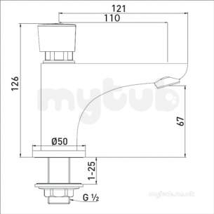 Bristan Brassware -  Z2 Dus 1/2 Chr Single Pillar Basin Tap