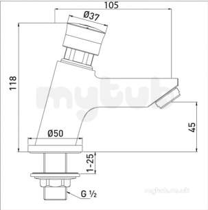Bristan Brassware -  Z2 Lux 1/2 C Single Luxury Basin Tap