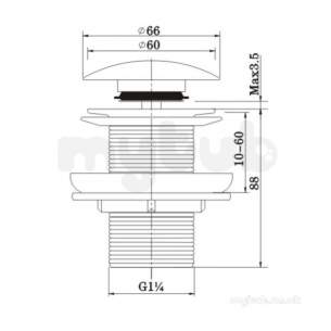 Bristan Brassware -  Bristan Rd Clicker Basin Waste Unslotted G