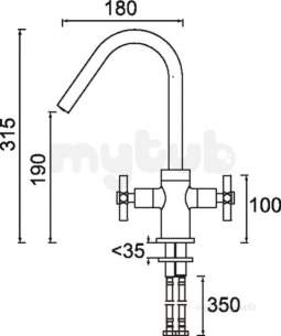 Bristan Brassware -  Bristan Easyfit Pecan Kitchen Sink Mixer