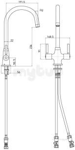 Bristan Brassware -  Monza Easyfit Mono Sink Mixer Chrome Mz Sink Ef C