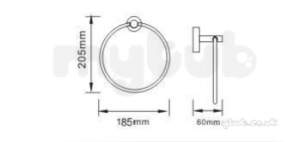 Bristan Accessories -  Bristan Rd Ring C Round Towel Ring