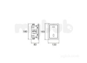 Bristan Commercial Plumbing -  Ir Auto Urinal Flush Exposed - Battery