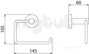 Bristan Accessories -  Rd Roll C Round Toilet Roll Holder