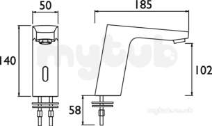 Gummers Commercial Showers -  Bristan Infra Red Automatic Basin Spout