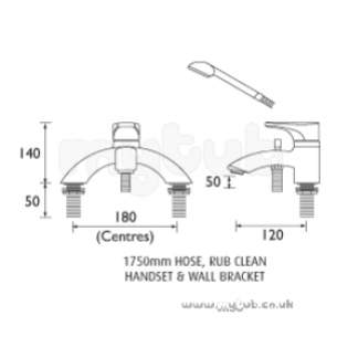Bristan Brassware -  Jute Single Lever Bath/shower Mixer Cp