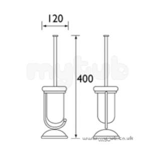Bristan Accessories -  Arctic F/s Toilet Brush And Holder Cp